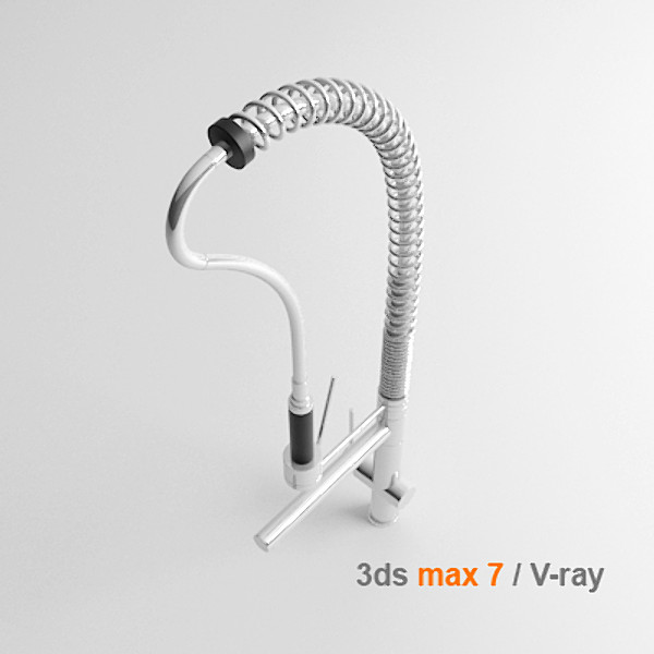 designed italy 3d max - Gessi OXYGEN HI-TECH Professional Tap by lajhar